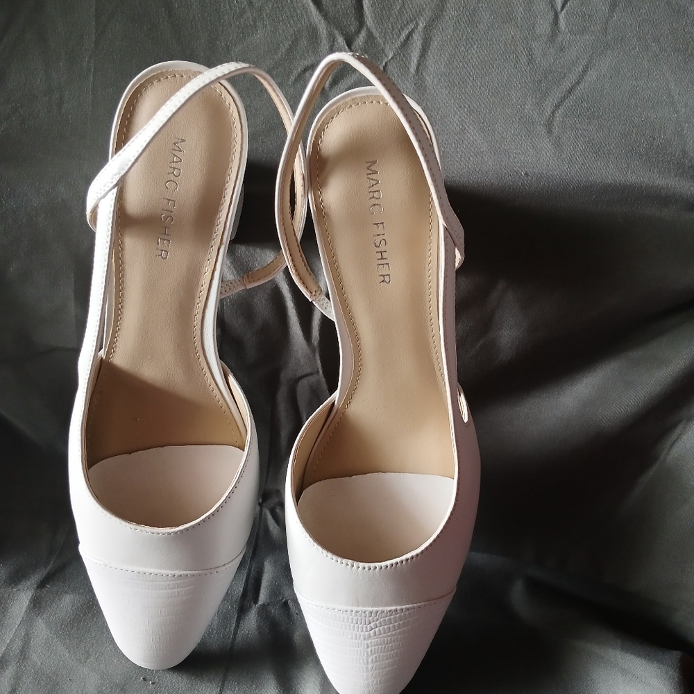 Marc Fisher Elegant White Heels